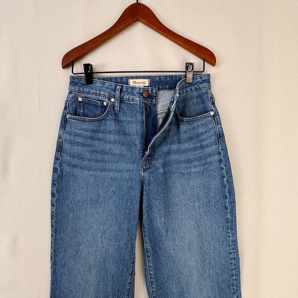 Madewell The Curvy Perfect Vintage Wide Leg Crop Jeans Cresslow Wash Size 30 - Picture 5 of 15